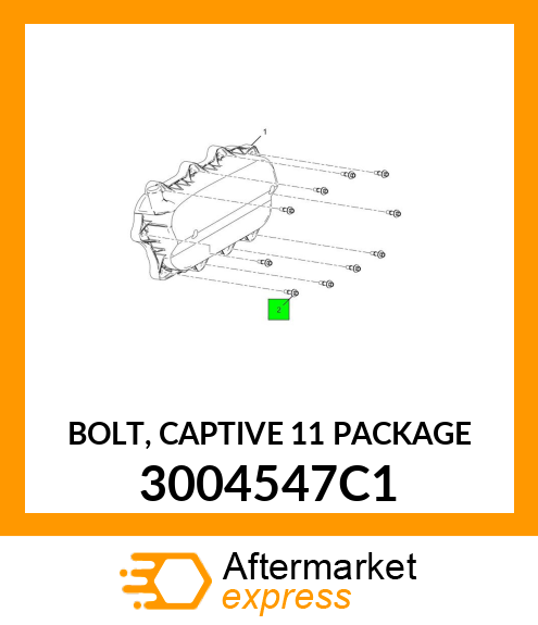 BOLT, CAPTIVE 11 PACKAGE 3004547C1