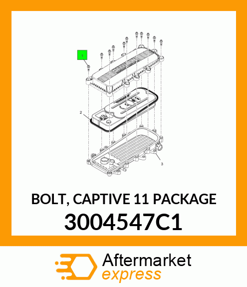 BOLT, CAPTIVE 11 PACKAGE 3004547C1