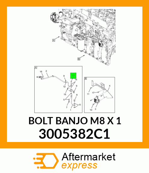 BOLT BANJO M8 X 1 3005382C1