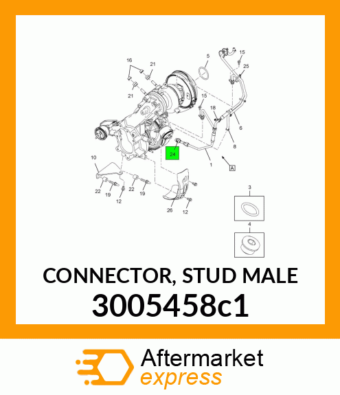 CONNECTOR, STUD MALE 3005458c1