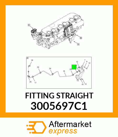 FITTING STRAIGHT 3005697C1