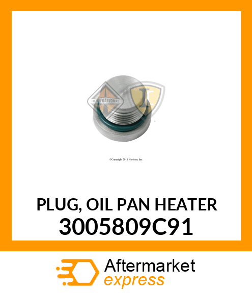 PLUG, OIL PAN HEATER 3005809C91