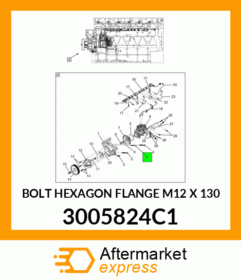 BOLT HEXAGON FLANGE M12 X 130 3005824C1