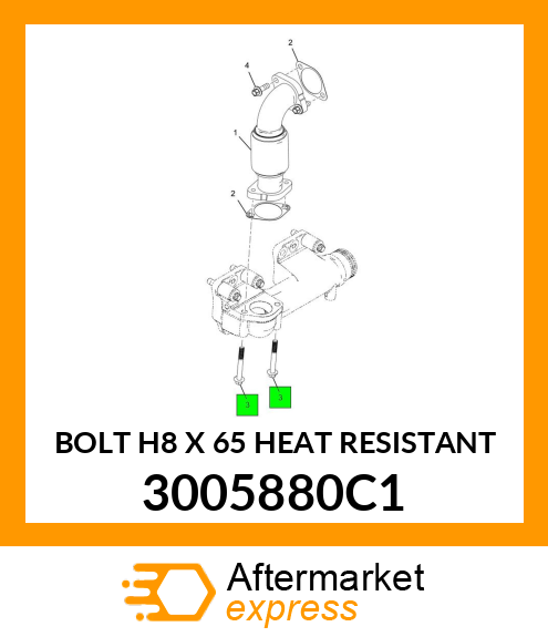 BOLT H8 X 65 HEAT RESISTANT 3005880C1