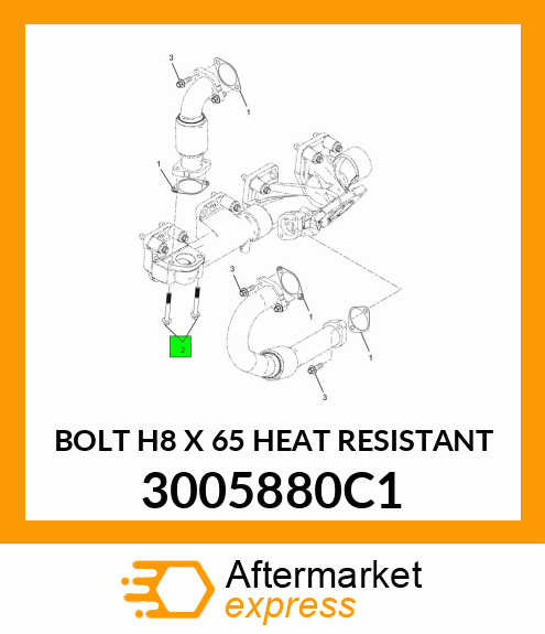 BOLT H8 X 65 HEAT RESISTANT 3005880C1