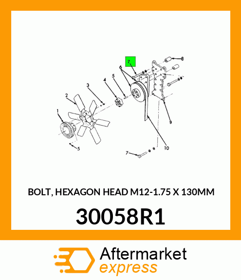 BOLT, HEXAGON HEAD M12-1.75 X 130MM 30058R1