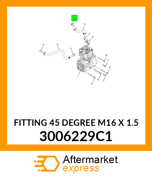 FITTING 45 DEGREE M16 X 1.5 3006229C1