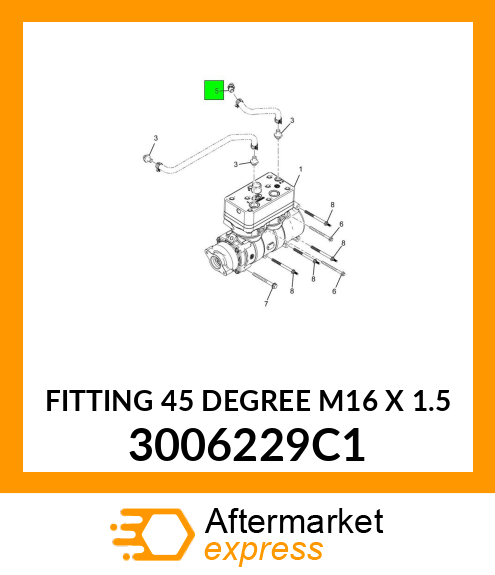 FITTING 45 DEGREE M16 X 1.5 3006229C1