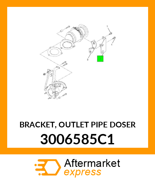 BRACKET, OUTLET PIPE DOSER 3006585C1