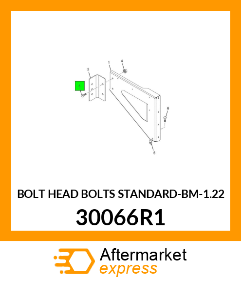 BOLT HEAD BOLTS STANDARD-BM-1.22 30066R1