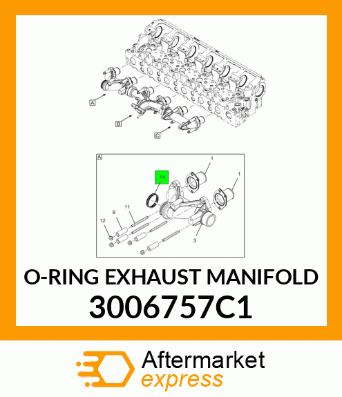 O-RING EXHAUST MANIFOLD 3006757C1