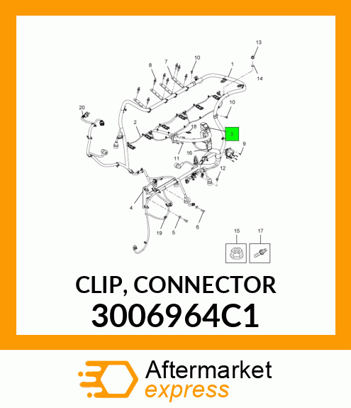 CLIP, CONNECTOR 3006964C1