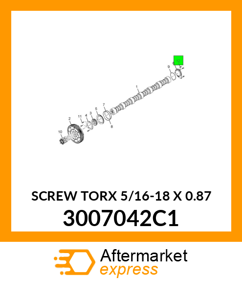 SCREW TORX 5/16-18 X 0.87 3007042C1