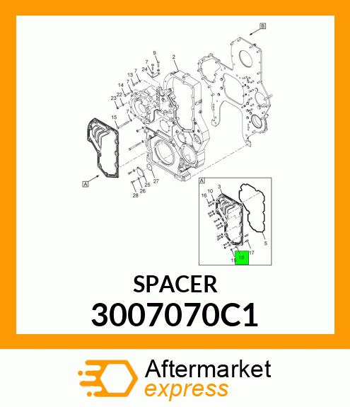 SPACER 8.8 X 16 X 10 3007070C1