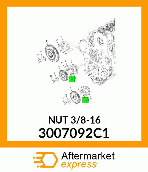 NUT 3/8-16 3007092C1