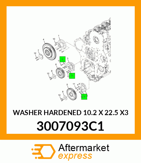 WASHER HARDENED 10.2 X 22.5 X3 3007093C1