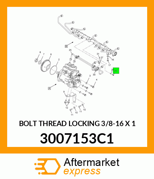 BOLT THREAD LOCKING 3/8-16 X 1 3007153C1