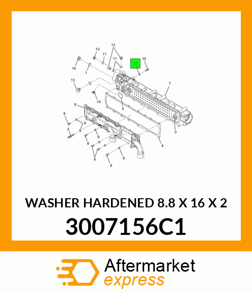 WASHER HARDENED 8.8 X 16 X 2 3007156C1
