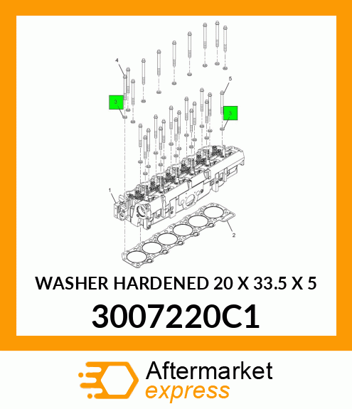 WASHER HARDENED 20 X 33.5 X 5 3007220C1