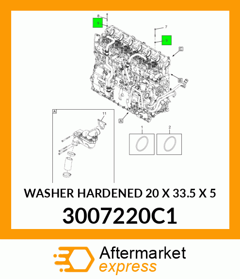 WASHER HARDENED 20 X 33.5 X 5 3007220C1