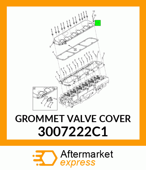 GROMMET VALVE COVER 3007222C1