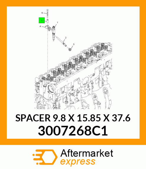 SPACER 9.8 X 15.85 X 37.6 3007268C1