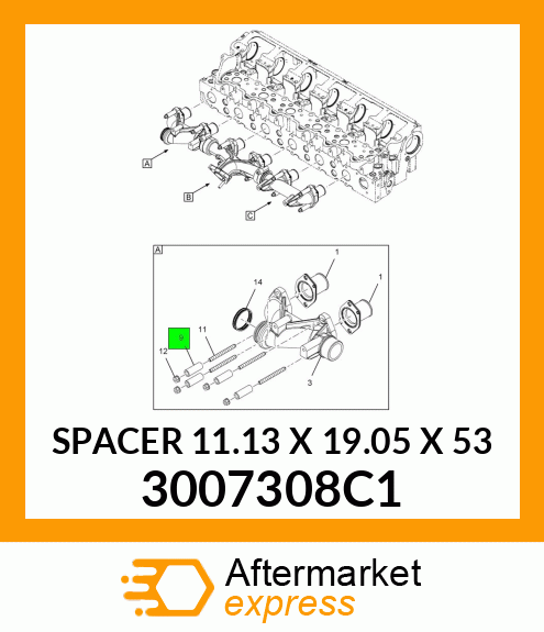 SPACER 11.13 X 19.05 X 53 3007308C1