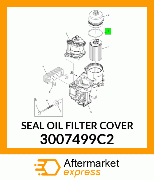 SEAL OIL FILTER COVER 3007499C2