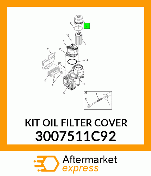 KIT OIL FILTER COVER 3007511C92