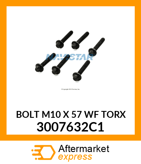 BOLT M10 X 57 WF TORX 3007632C1