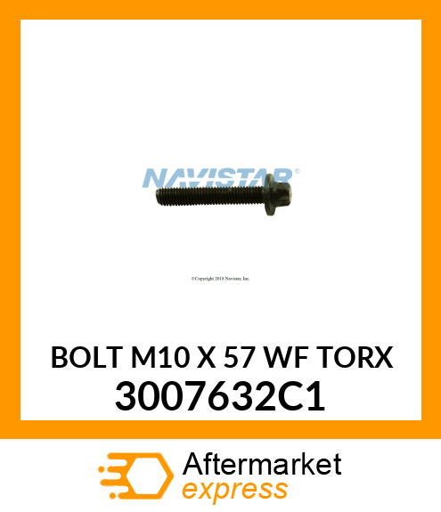 BOLT M10 X 57 WF TORX 3007632C1