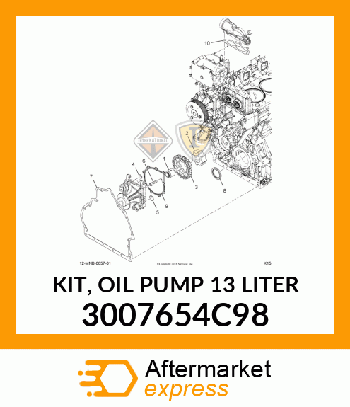 KIT, OIL PUMP 13 LITER 3007654C98