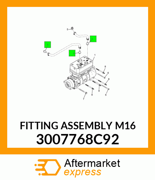 FITTING ASSEMBLY M16 3007768C92