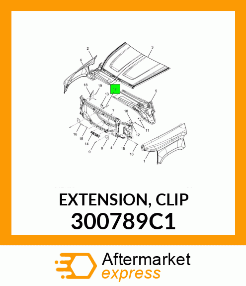 EXTENSION, CLIP 300789C1