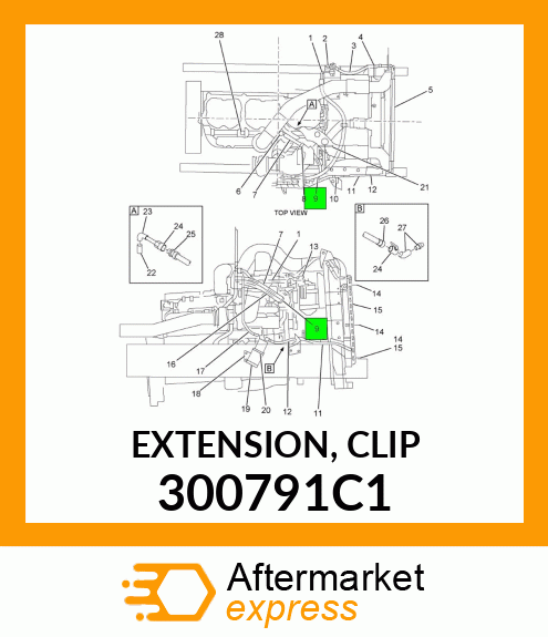 EXTENSION, CLIP 300791C1