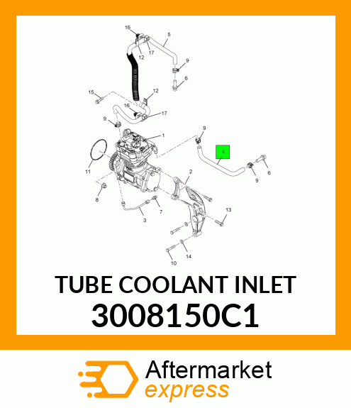 TUBE COOLANT INLET 3008150C1