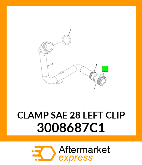 CLAMP SAE 28 LEFT CLIP 3008687C1