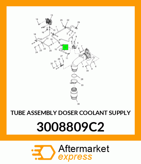 TUBE ASSEMBLY DOSER COOLANT SUPPLY 3008809C2