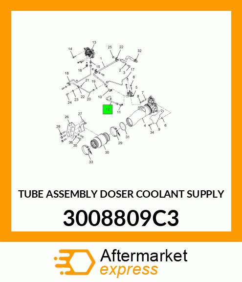 TUBE ASSEMBLY DOSER COOLANT SUPPLY 3008809C3