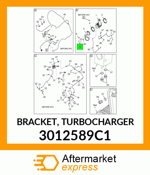 BRACKET, TURBOCHARGER 3012589C1