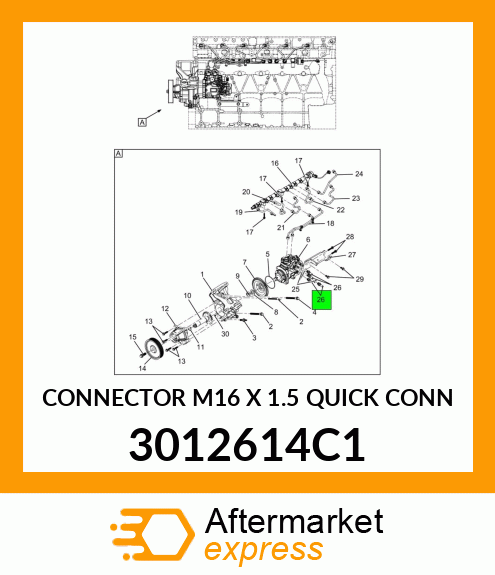 CONNECTOR M16 X 1.5 QUICK CONN 3012614C1