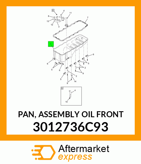 PAN, ASSEMBLY OIL FRONT 3012736C93