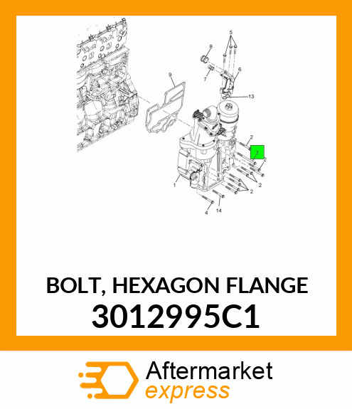 BOLT, HEXAGON FLANGE 3012995C1
