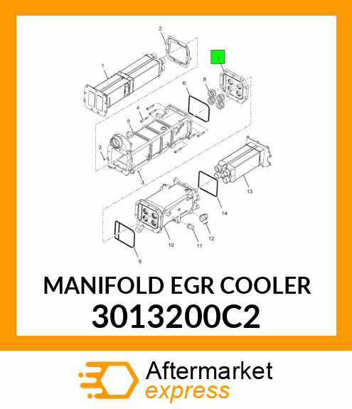 MANIFOLD EGR COOLER 3013200C2