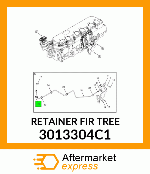 RETAINER FIR TREE 3013304C1