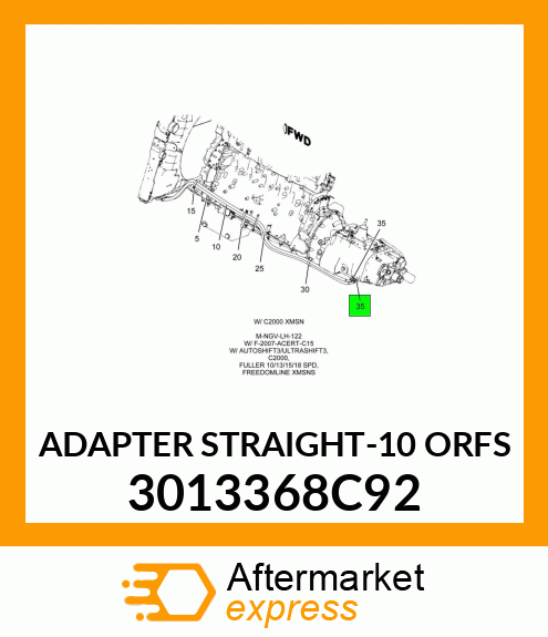 ADAPTER STRAIGHT-10 ORFS 3013368C92