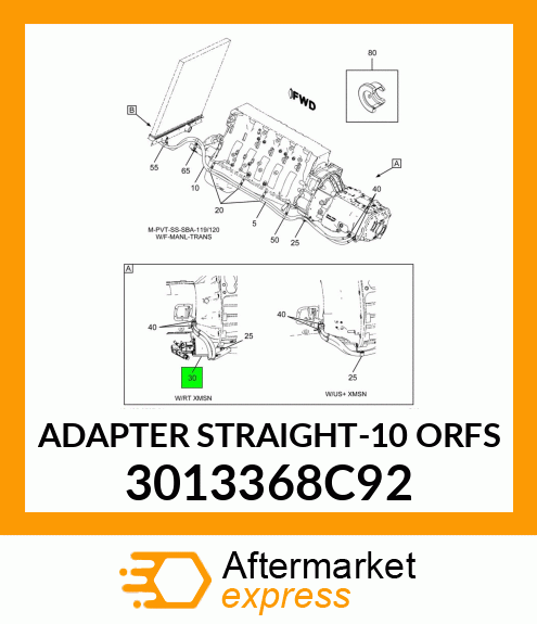 ADAPTER STRAIGHT-10 ORFS 3013368C92