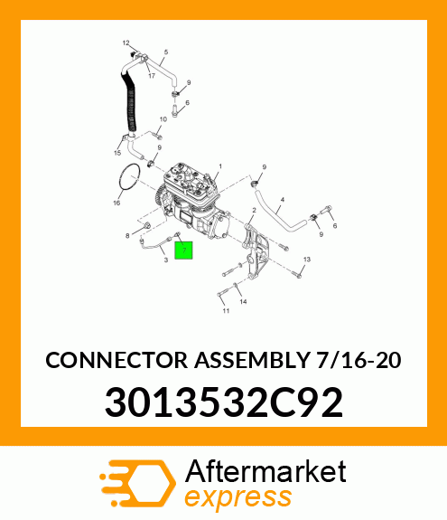 CONNECTOR ASSEMBLY 7/16-20 3013532C92