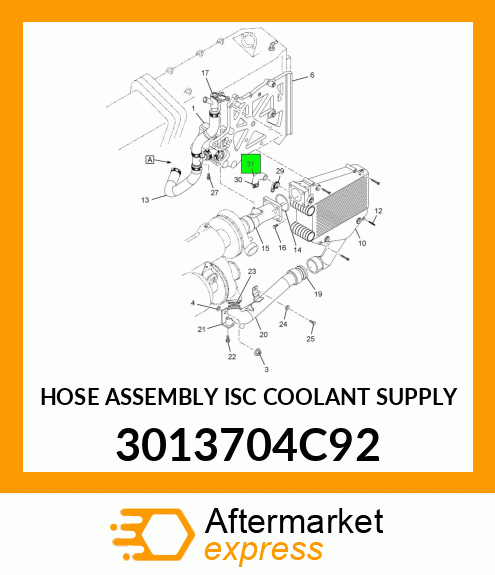 HOSE ASSEMBLY ISC COOLANT SUPPLY 3013704C92