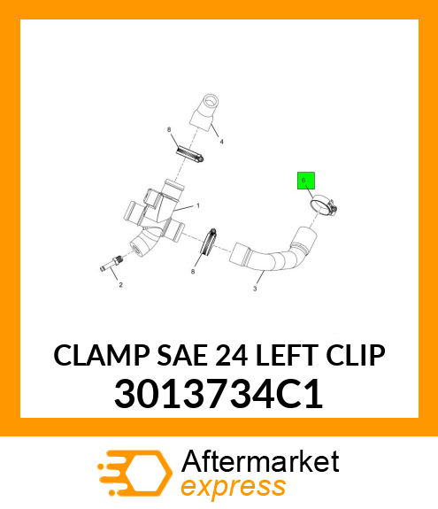 CLAMP SAE 24 LEFT CLIP 3013734C1